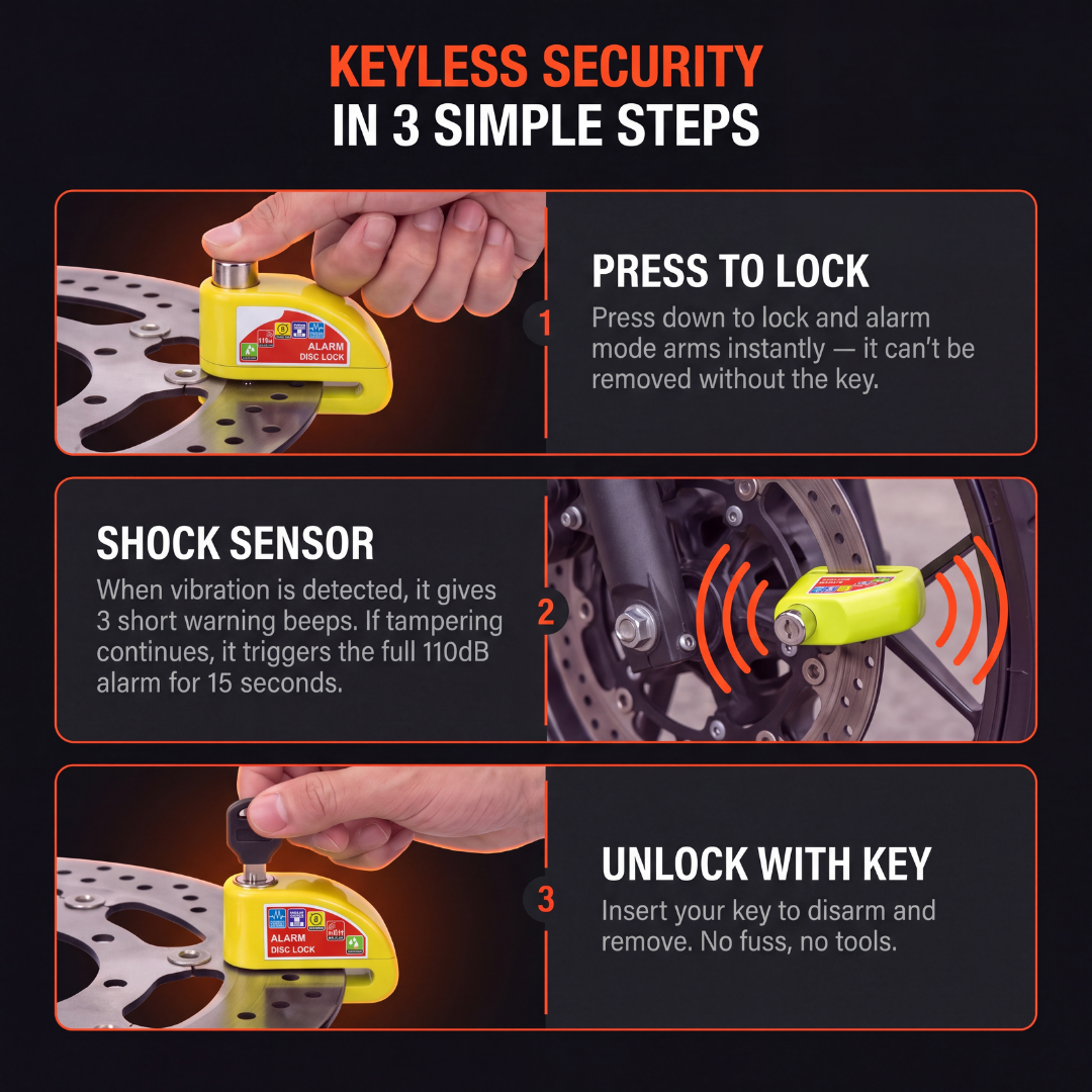 AutoGuard™ Disc Lock Alarm